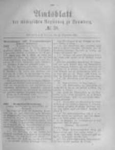 Amtsblatt der K&ouml;niglichen Preussischen Regierung zu Bromberg. 1882.09.22 No.38