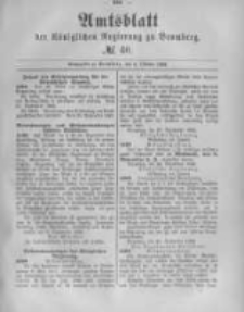 Amtsblatt der K&ouml;niglichen Preussischen Regierung zu Bromberg. 1882.10.06 No.40