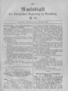 Amtsblatt der K&ouml;niglichen Preussischen Regierung zu Bromberg. 1882.11.03 No.44