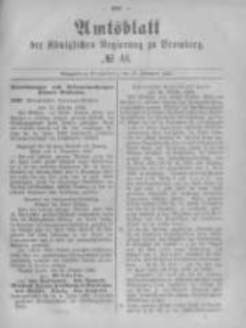 Amtsblatt der K&ouml;niglichen Preussischen Regierung zu Bromberg. 1882.11.17 No.46