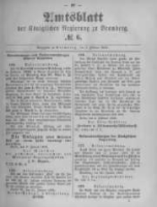 Amtsblatt der K&ouml;niglichen Preussischen Regierung zu Bromberg. 1895.02.07 No.6