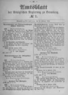 Amtsblatt der K&ouml;niglichen Preussischen Regierung zu Bromberg. 1895.02.14 No.7