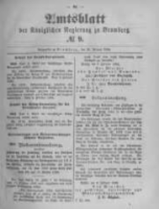 Amtsblatt der K&ouml;niglichen Preussischen Regierung zu Bromberg. 1895.02.28 No.9