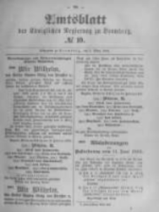 Amtsblatt der K&ouml;niglichen Preussischen Regierung zu Bromberg. 1895.03.07 No.10