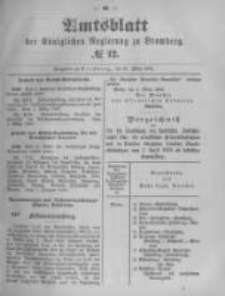 Amtsblatt der K&ouml;niglichen Preussischen Regierung zu Bromberg. 1895.03.21 No.12
