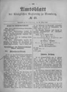Amtsblatt der K&ouml;niglichen Preussischen Regierung zu Bromberg. 1895.03.28 No.13