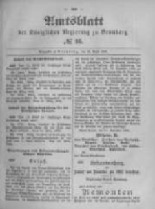 Amtsblatt der K&ouml;niglichen Preussischen Regierung zu Bromberg. 1895.04.18 No.16