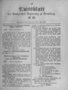 Amtsblatt der K&ouml;niglichen Preussischen Regierung zu Bromberg. 1895.05.09 No.19