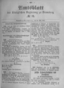 Amtsblatt der K&ouml;niglichen Preussischen Regierung zu Bromberg. 1895.05.23 No.21