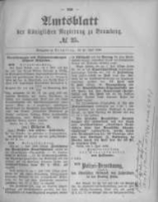 Amtsblatt der K&ouml;niglichen Preussischen Regierung zu Bromberg. 1895.06.20 No.25