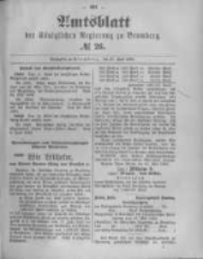 Amtsblatt der K&ouml;niglichen Preussischen Regierung zu Bromberg. 1895.06.27 No.26