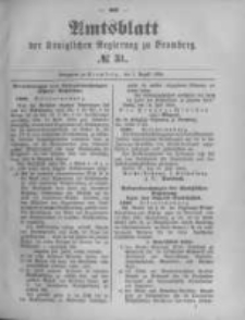 Amtsblatt der K&ouml;niglichen Preussischen Regierung zu Bromberg. 1895.08.01 No.31