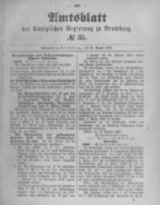 Amtsblatt der K&ouml;niglichen Preussischen Regierung zu Bromberg. 1895.08.29 No.35
