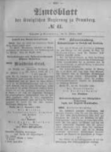 Amtsblatt der K&ouml;niglichen Preussischen Regierung zu Bromberg. 1895.10.10 No.41