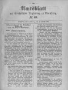 Amtsblatt der K&ouml;niglichen Preussischen Regierung zu Bromberg. 1895.10.24 No.43