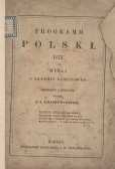Programm Polski 1872: myśli o zadaniu narodowem