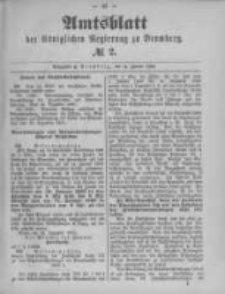Amtsblatt der K&ouml;niglichen Preussischen Regierung zu Bromberg. 1892.01.14 No.2