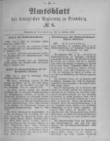 Amtsblatt der K&ouml;niglichen Preussischen Regierung zu Bromberg. 1892.02.11 No.6