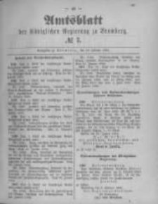 Amtsblatt der K&ouml;niglichen Preussischen Regierung zu Bromberg. 1892.02.18 No.7