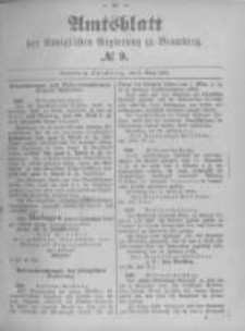 Amtsblatt der K&ouml;niglichen Preussischen Regierung zu Bromberg. 1892.03.03 No.9