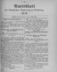 Amtsblatt der K&ouml;niglichen Preussischen Regierung zu Bromberg. 1892.03.10 No.10