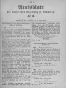 Amtsblatt der K&ouml;niglichen Preussischen Regierung zu Bromberg. 1892.03.17 No.11