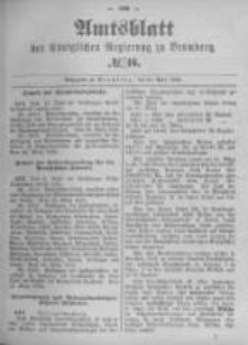 Amtsblatt der K&ouml;niglichen Preussischen Regierung zu Bromberg. 1892.04.21 No.16