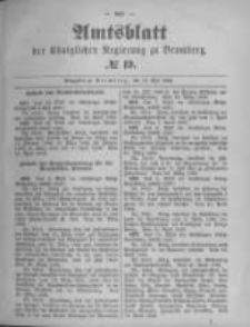 Amtsblatt der K&ouml;niglichen Preussischen Regierung zu Bromberg. 1892.05.12 No.19