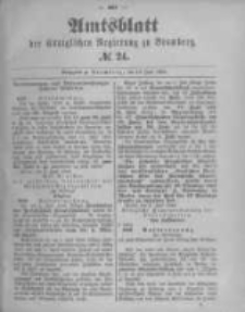 Amtsblatt der K&ouml;niglichen Preussischen Regierung zu Bromberg. 1892.06.16 No.24