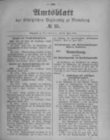 Amtsblatt der K&ouml;niglichen Preussischen Regierung zu Bromberg. 1892.06.23 No.25