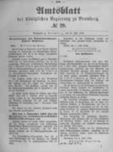 Amtsblatt der K&ouml;niglichen Preussischen Regierung zu Bromberg. 1892.07.21 No.29