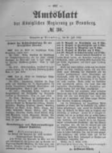 Amtsblatt der K&ouml;niglichen Preussischen Regierung zu Bromberg. 1892.07.28 No.30