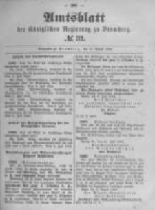 Amtsblatt der K&ouml;niglichen Preussischen Regierung zu Bromberg. 1892.08.11 No.32