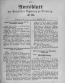 Amtsblatt der K&ouml;niglichen Preussischen Regierung zu Bromberg. 1892.09.01 No.35
