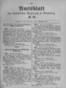 Amtsblatt der K&ouml;niglichen Preussischen Regierung zu Bromberg. 1892.09.08 No.36