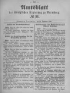 Amtsblatt der K&ouml;niglichen Preussischen Regierung zu Bromberg. 1892.09.22 No.38