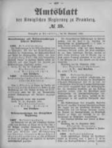 Amtsblatt der K&ouml;niglichen Preussischen Regierung zu Bromberg. 1892.09.29 No.39