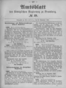 Amtsblatt der Königlichen Preussischen Regierung zu Bromberg. 1892.09.29 No.39