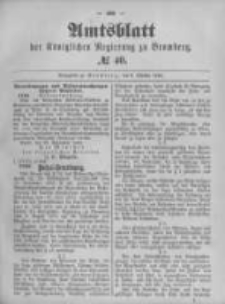 Amtsblatt der K&ouml;niglichen Preussischen Regierung zu Bromberg. 1892.10.06 No.40