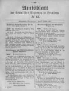 Amtsblatt der K&ouml;niglichen Preussischen Regierung zu Bromberg. 1892.10.27 No.43