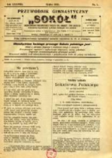 Przewodnik Gimnastyczny "Sokół": organ Dzielnicy Małopolskiej Związku Polskich Gimnastycznych Towarzystw Sokolich 1921.07 R.38 Nr7