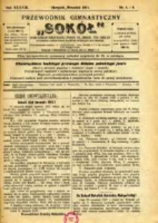 Przewodnik Gimnastyczny "Sokół": organ Dzielnicy Małopolskiej Związku Polskich Gimnastycznych Towarzystw Sokolich 1921.08/09 R.38 Nr8/9