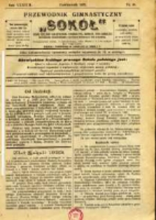 Przewodnik Gimnastyczny "Sok&oacute;ł": organ Dzielnicy Małopolskiej Związku Polskich Gimnastycznych Towarzystw Sokolich 1921.10 R.38 Nr10