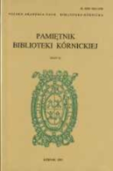 Przebieg procesu polsko - krzyżackiego z 1339 roku. Pamiętnik Biblioteki K&oacute;rnickiej Z. 23.