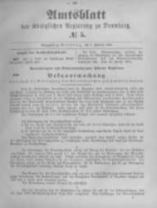 Amtsblatt der K&ouml;niglichen Preussischen Regierung zu Bromberg. 1893.02.02 No.5