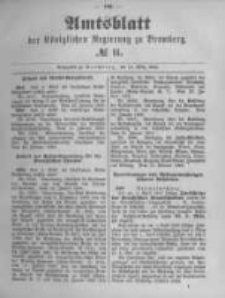 Amtsblatt der K&ouml;niglichen Preussischen Regierung zu Bromberg. 1893.03.16 No.11
