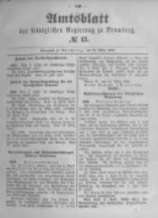Amtsblatt der K&ouml;niglichen Preussischen Regierung zu Bromberg. 1893.03.30 No.13
