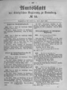 Amtsblatt der K&ouml;niglichen Preussischen Regierung zu Bromberg. 1893.04.06 No.14
