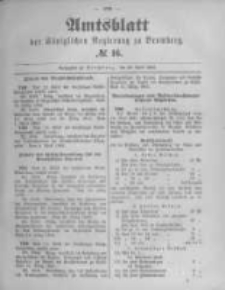 Amtsblatt der K&ouml;niglichen Preussischen Regierung zu Bromberg. 1893.04.20 No.16