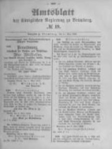 Amtsblatt der K&ouml;niglichen Preussischen Regierung zu Bromberg. 1893.05.11 No.19